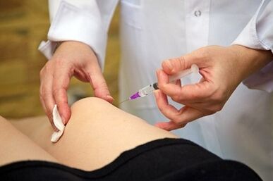Injections for the treatment of arthrosis of the knee joint