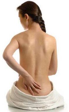 Back discomfort with spinal osteochondrosis